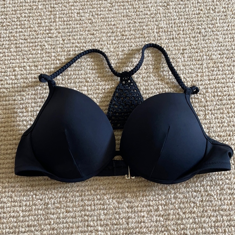 Practically new VS crochet back swimsuit top